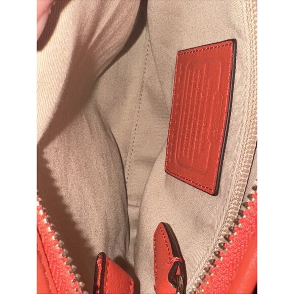 Coach Legacy Leather Mini Duffle Crossbody Bag in Red/Coral 19901 - Picture 10 of 16